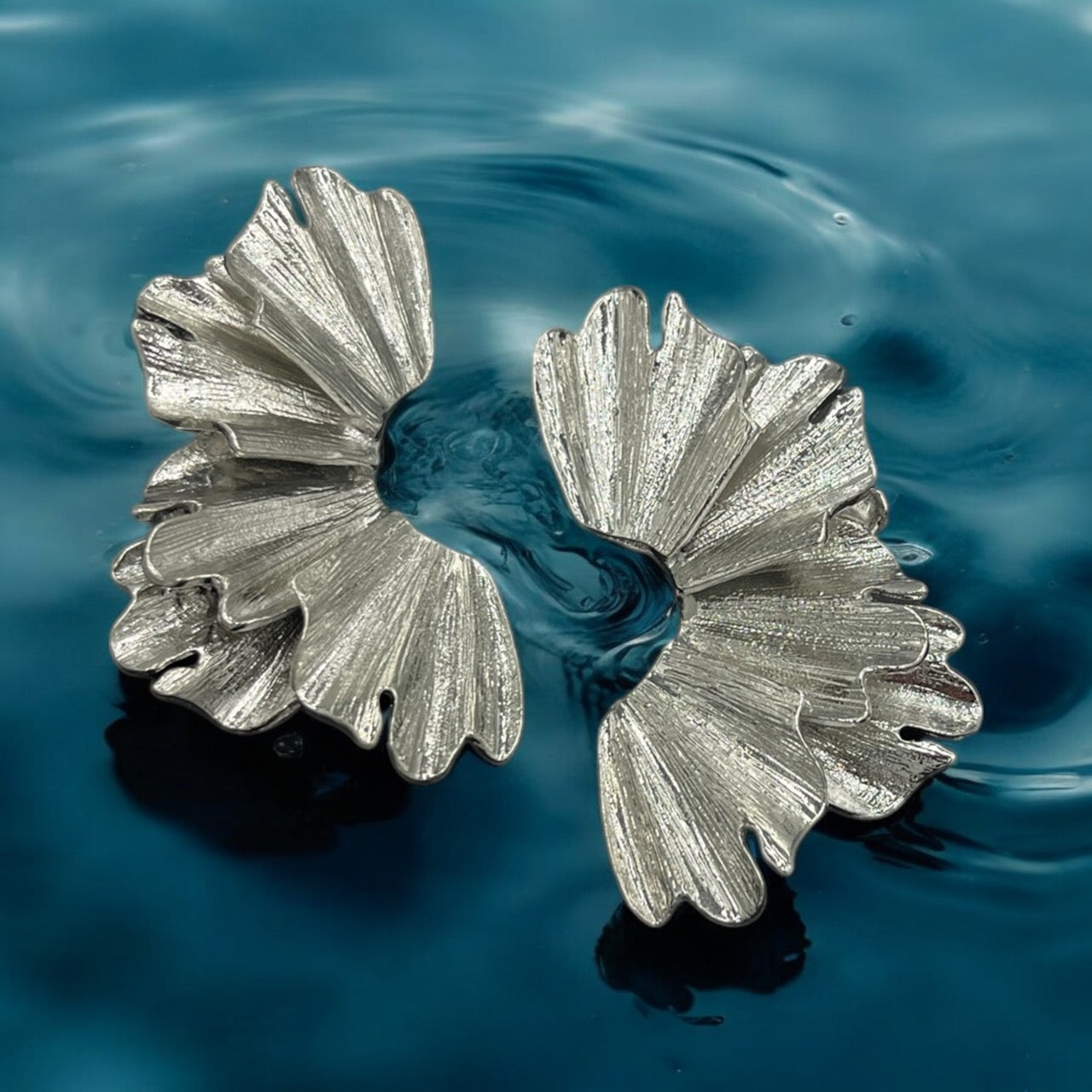 Silver 'Althea' earrings