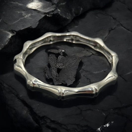 Silver bamboo bangle