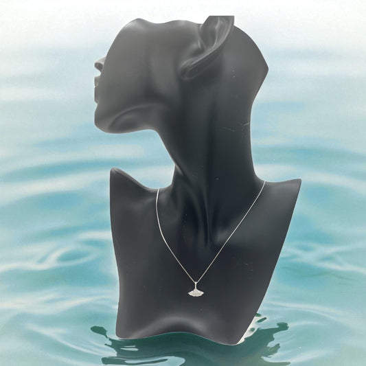 Sterling silver Gingko leaf pendant on chain