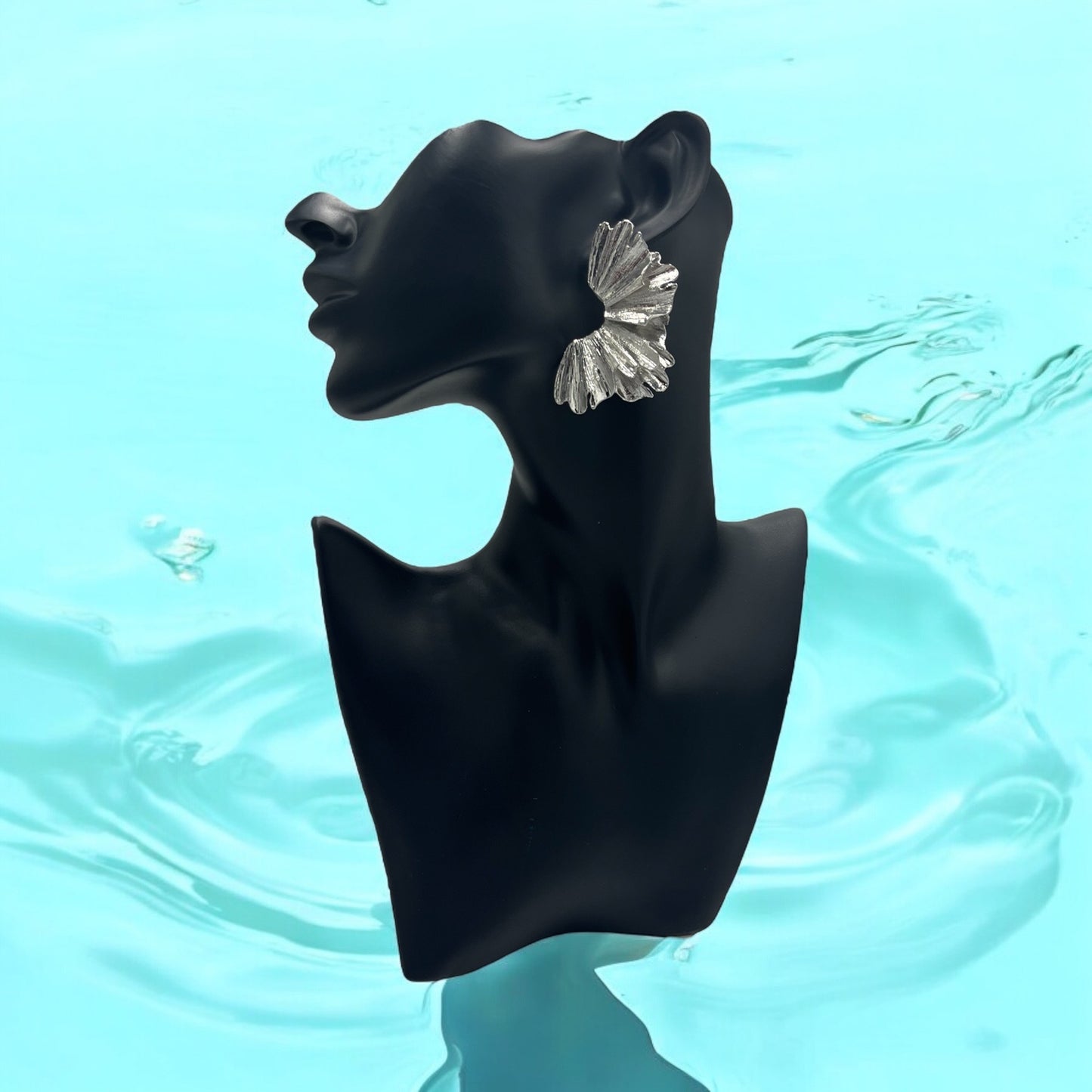 Silver 'Althea' earrings