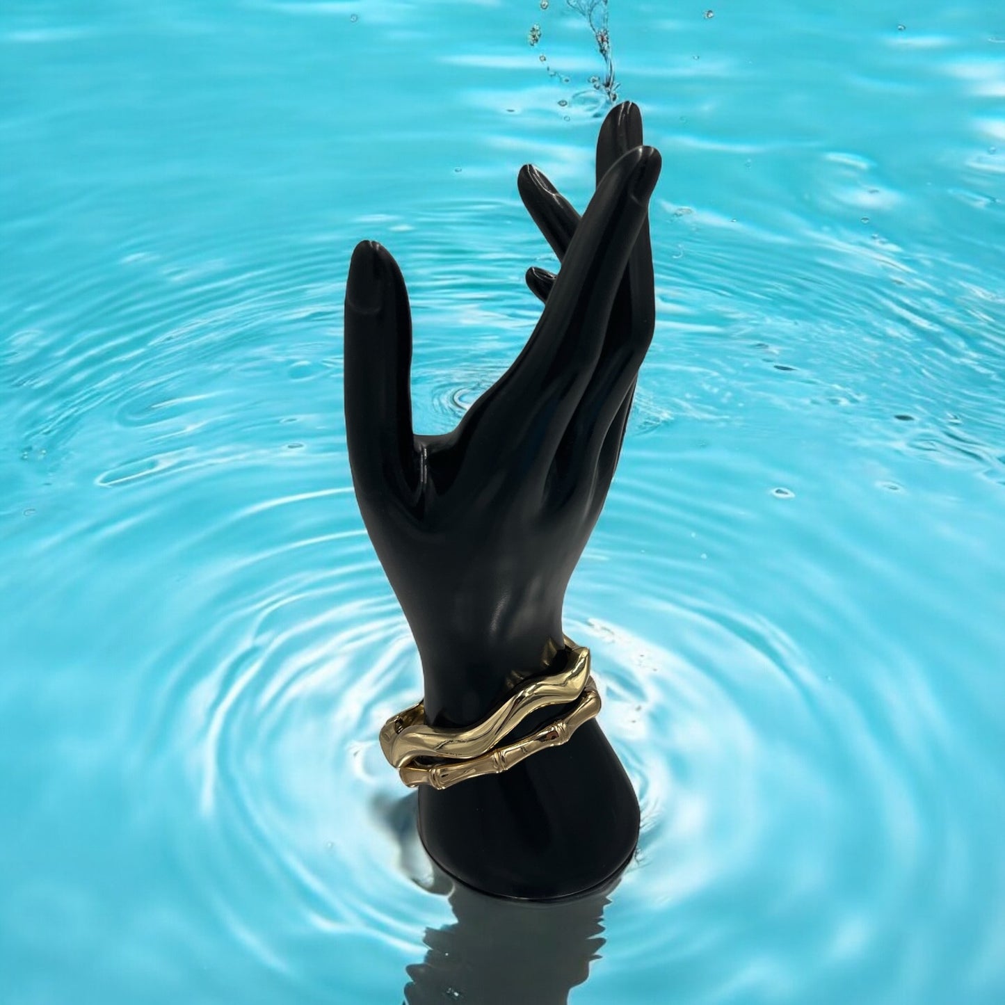 Golden bamboo bangle